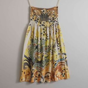 Embellished Swim Coverup Strapless Stretch Dress